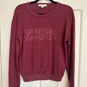 Spiritual Gangster Burgundy Pullover